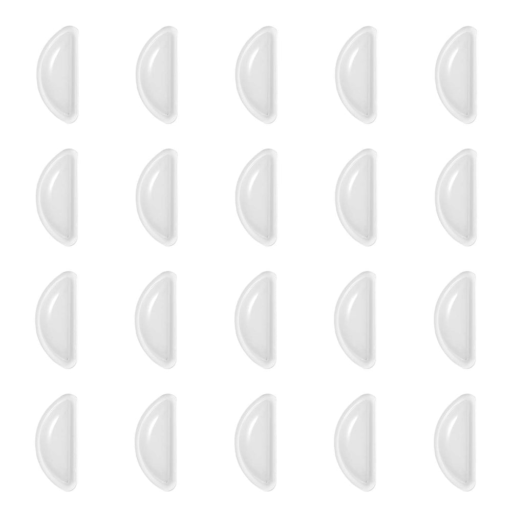 White semi-moon nose pads for glasses (10 pairs)