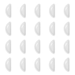 White semi-moon nose pads for glasses (10 pairs)