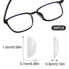 Soft silicone anti-slip nose pads with half-moon design
