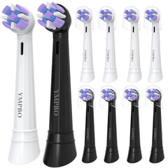 YMPBO replacement brush heads for Oral-B iO series, black and white pack