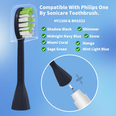 YMPBO 10-pack replacement brush heads for Philips One Series, navy blue