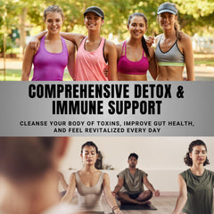 Yoder Naturals Good Health bottle pouring closeup suggests convenient daily dosage.