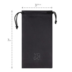 Travel-ready Yogo Vision 4-pack microfiber glasses pouch and cloth set