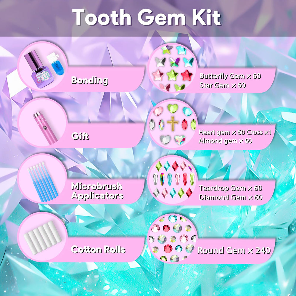 Crystal gems in multiple sizes from the YOLEYUAN kit