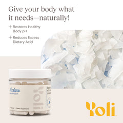 Yoli Alkalete bottle angled side view showing label