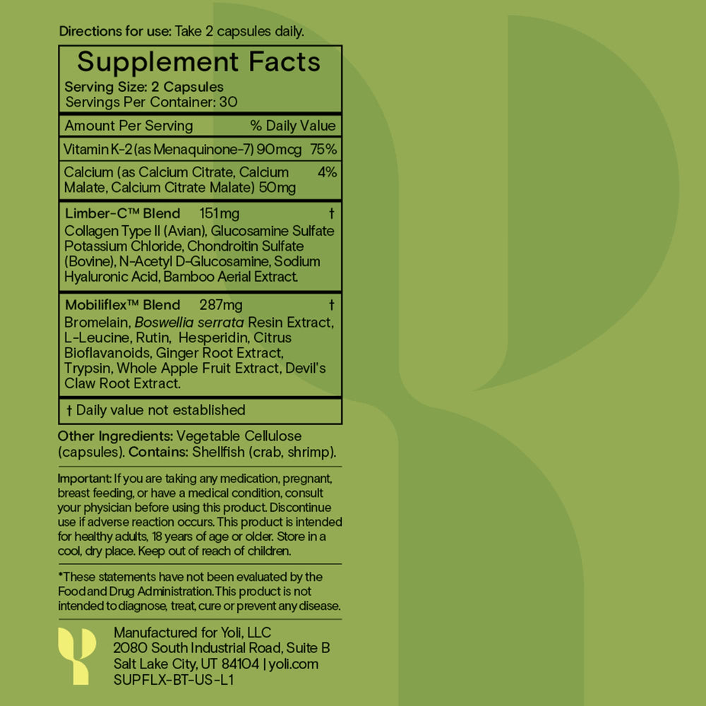 Yoli Flex ingredient: Glucosamine