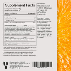 Graphic of BotanImmune blend on Yoli Truth label.