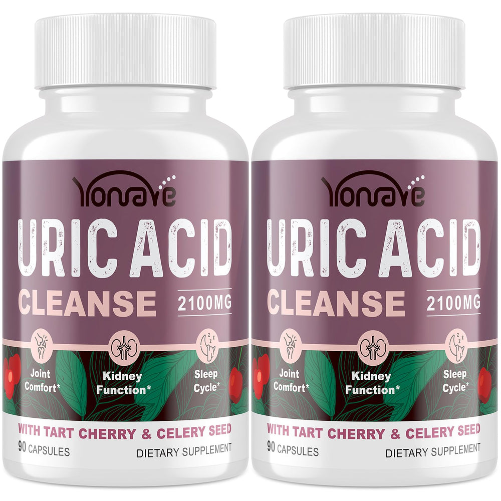 Yonrave Uric Acid Cleanse bottle front for daily wellness support.