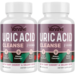Yonrave Uric Acid Cleanse bottle front for daily wellness support.