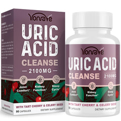 Yonrave Uric Acid Cleanse bottle front view with label