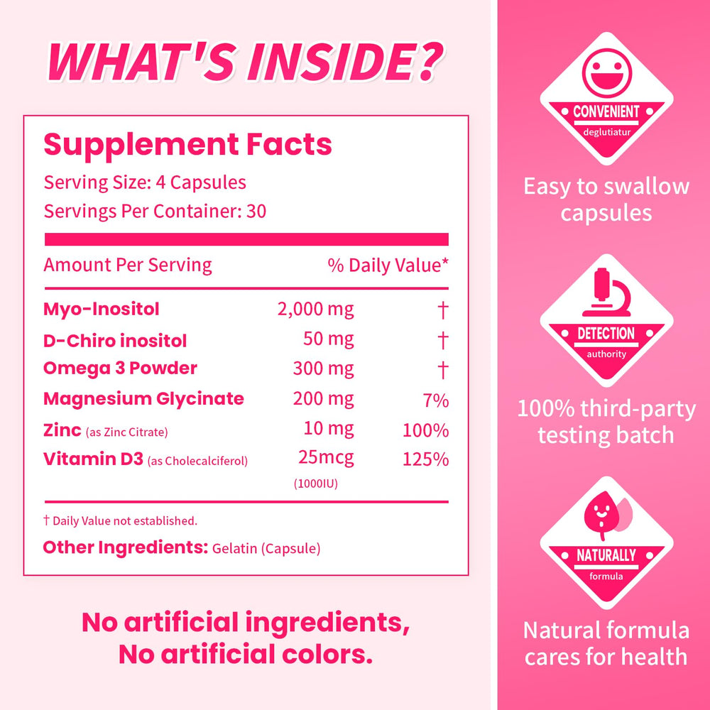 PCOS Multivitamin bottle showing dosage directions