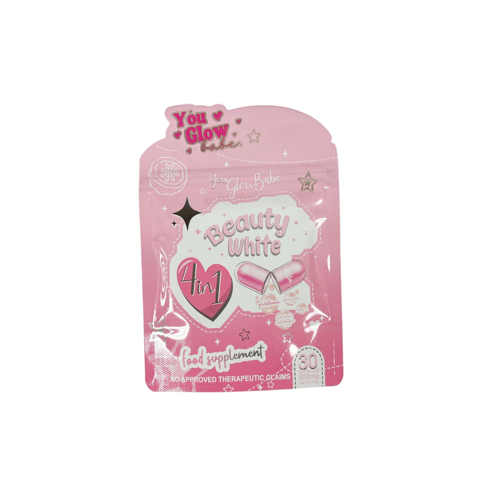 You Glow Babe Beauty White 4-in-1 Glutathione Capsules bottle front