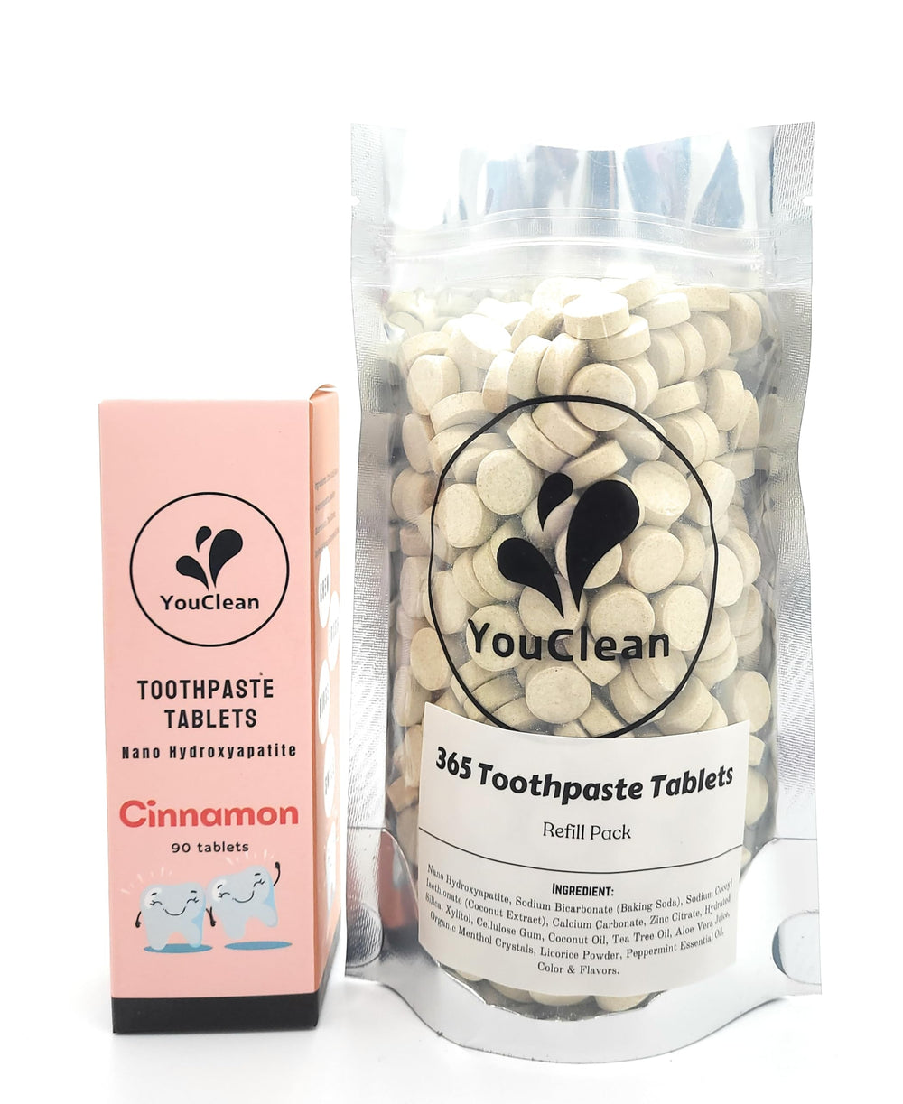 Toothpaste tablets featuring nano hydroxyapatite