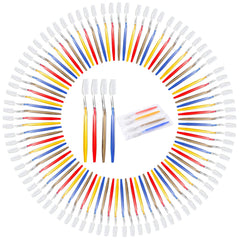 YOUKE OLA 200 disposable toothbrushes bulk pack – assorted colors
