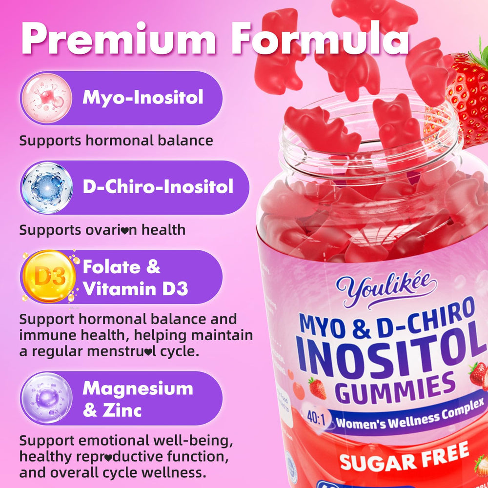 Youlikee ingredient scoop with myo and d-chiro powders for clarity