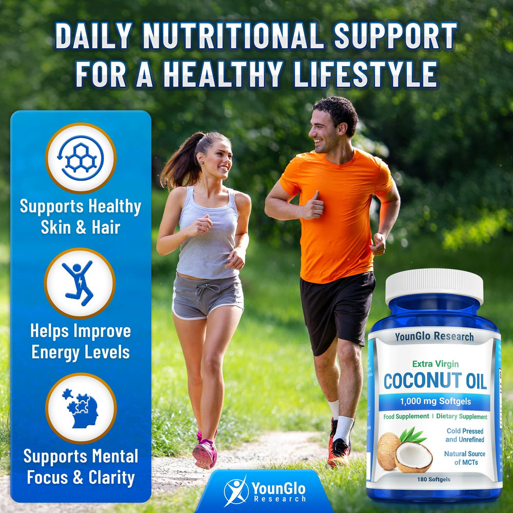 Graphic highlighting natural MCTs in coconut oil