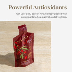 Close-up of Ningxia Red 2 oz packet label