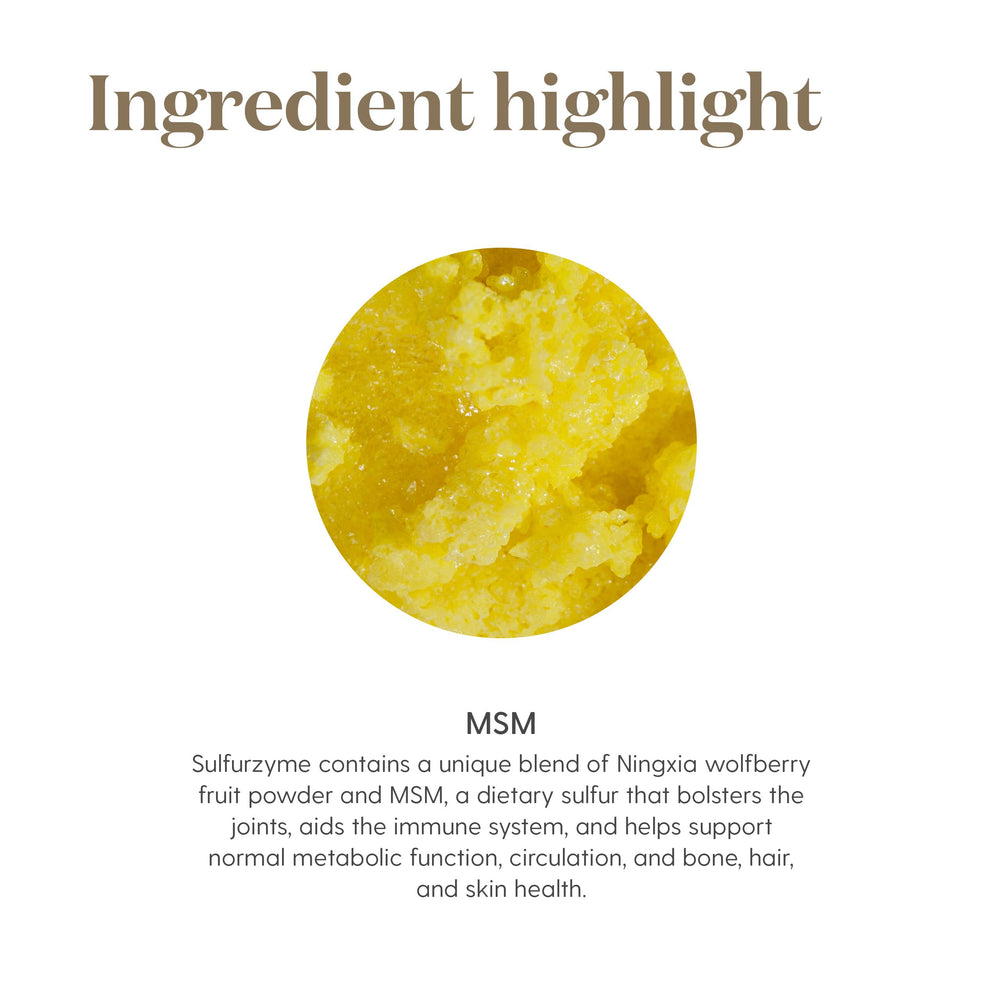 Healthy hair and skin concept with Sulfurzyme