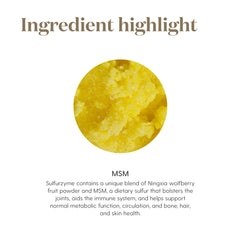 Healthy hair and skin concept with Sulfurzyme