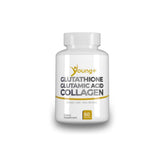 Bottle of Young+ Glutathione, Glutamic Acid and Collagen supplement with 60 capsules