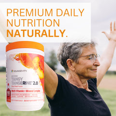 Two canisters of Youngevity Beyond Tangy Tangerine 2.0 Citrus Peach