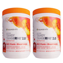 Youngevity Beyond Tangy Tangerine 2.0 Citrus Peach bottle and label