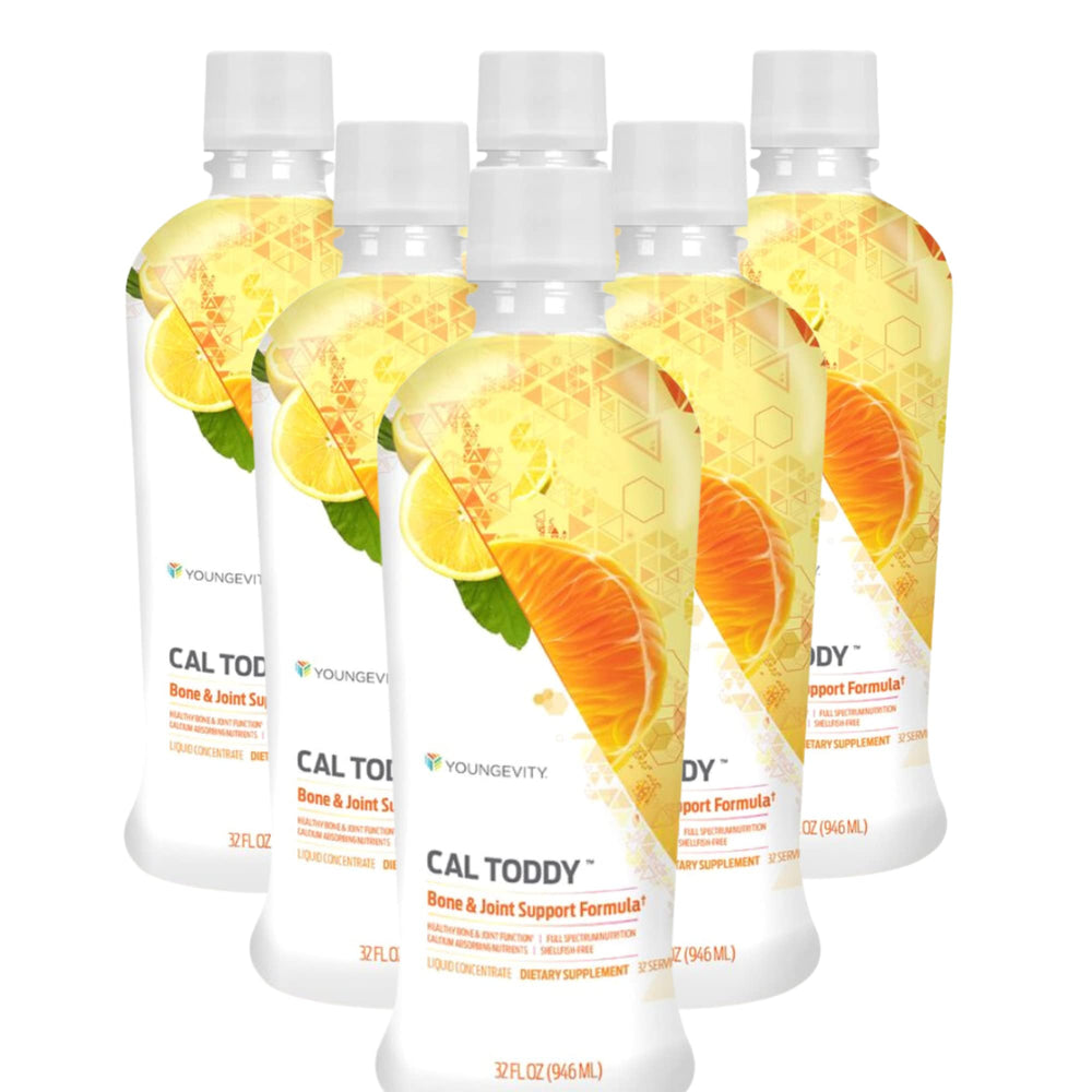 Front view of Youngevity CAL Toddy bottle, 32 fl oz, pack of 6