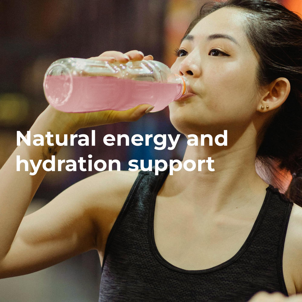 Youngevity ElectroFuel Raspberry flavor close-up emphasizing natural taste