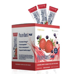Youngevity Pollen Burst Energy Drink Strawberry Acai box front