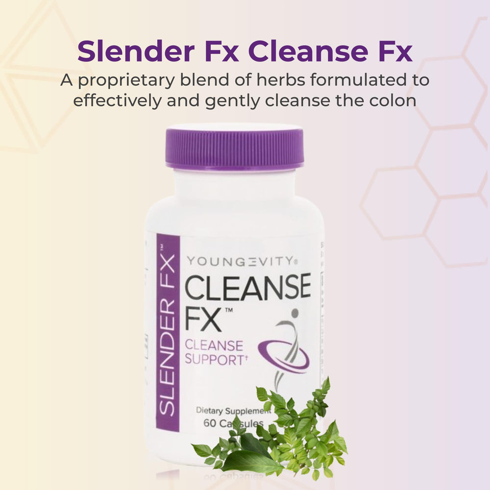 Close-up of Slender Fx Cleanse Fx bottle showing label