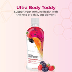 Back label of Youngevity Ultra Body Toddy bottle