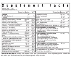 Close-up of Youngevity Ultra Body Toddy bottle and ingredients