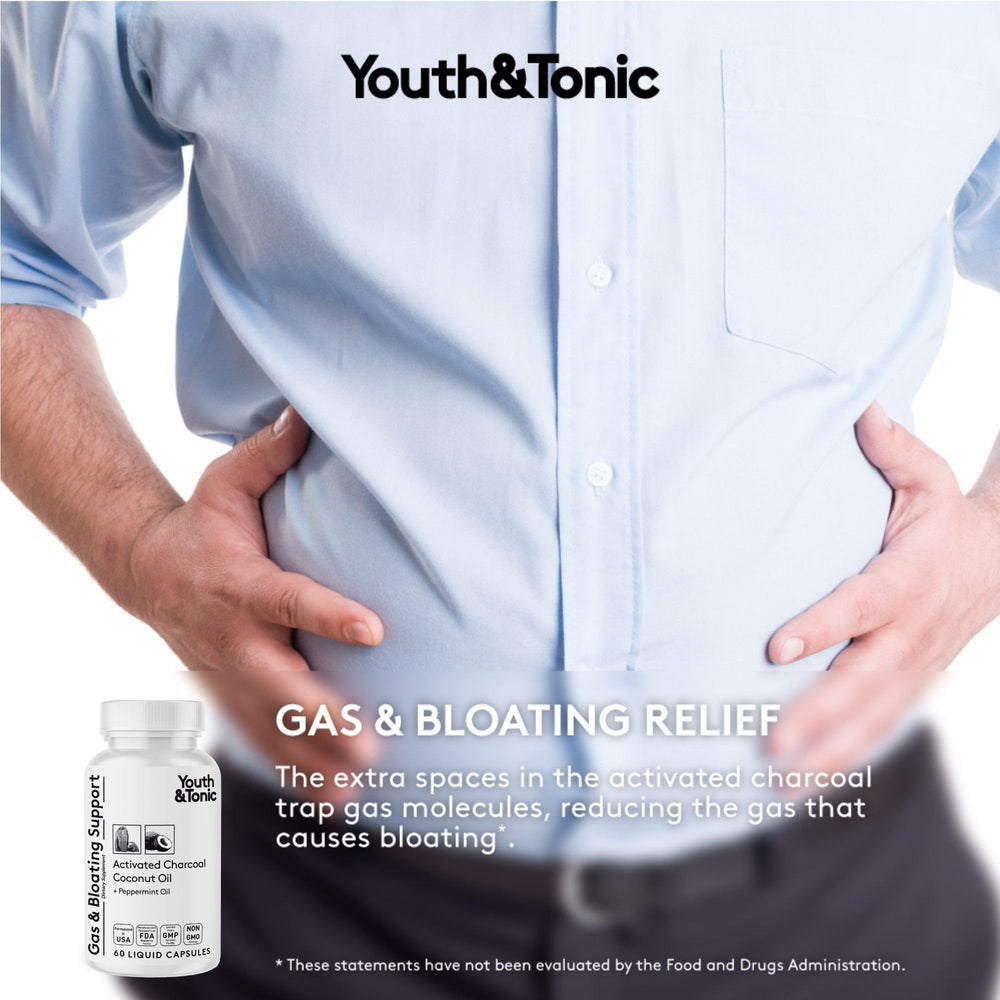 Gut health concept with digestive system icons