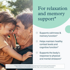 Front of Youtheory Ashwagandha + GABA supplement bottle with label