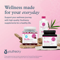 Vegan, dairy-free, soy-free, gluten-free label on Youtheory B12B6 bottle