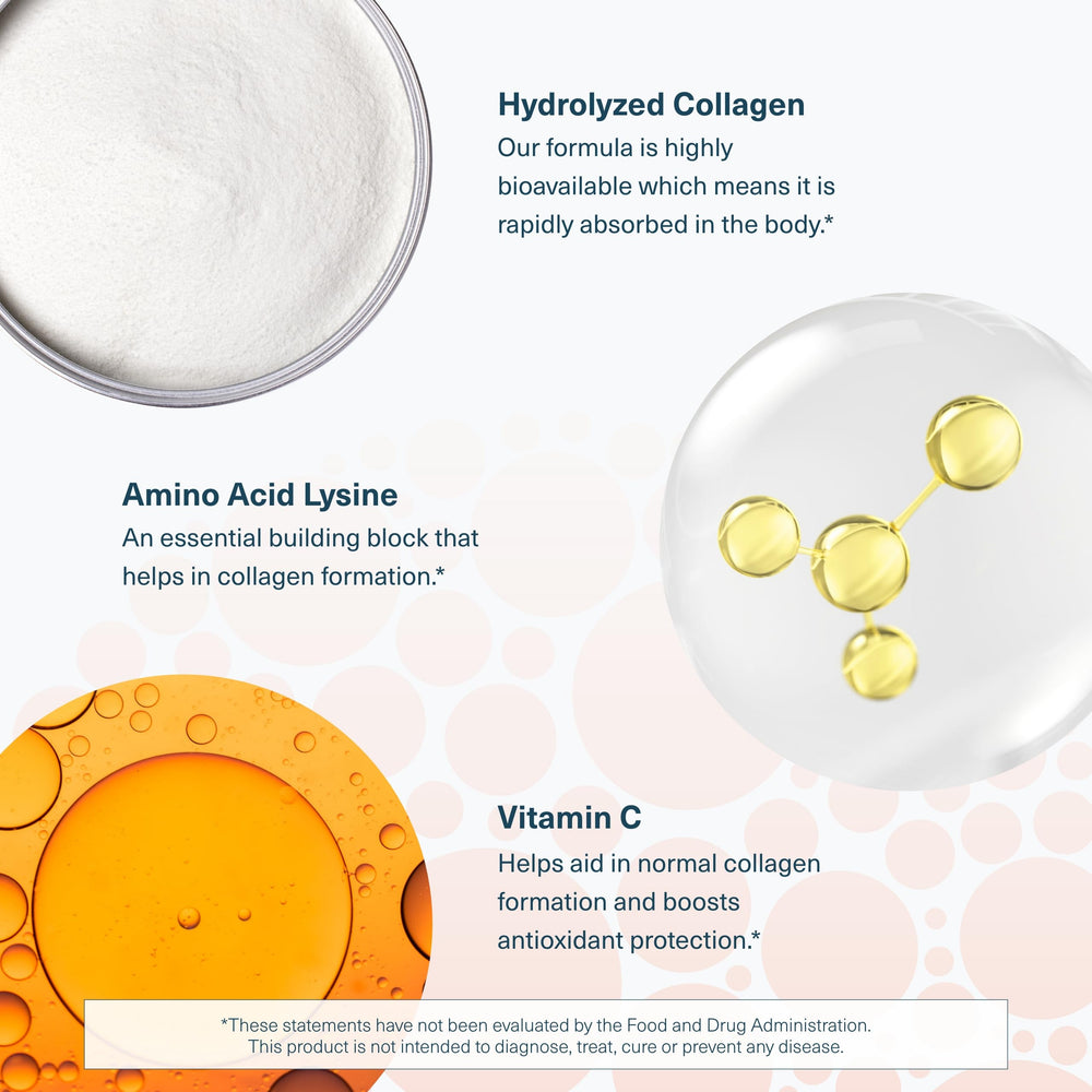 Hydrolyzed collagen peptides texture close-up