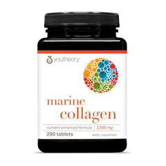 Front view of Youtheory Marine Collagen bottle