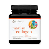 Front label of Youtheory Marine Collagen bottle - 160 tablets