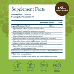 Close-up of 60 vegetarian capsules