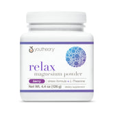 Youtheory Relax Magnesium Powder Berry flavor canister, 4.4 oz