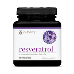 Youtheory Resveratrol Advanced Antioxidant Formula bottle - 160 tablets