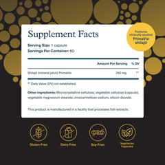 Close-up of Youtheory Shilajit 250 mg capsules