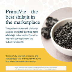 Shilajit supplement bottle showing nutrition panel