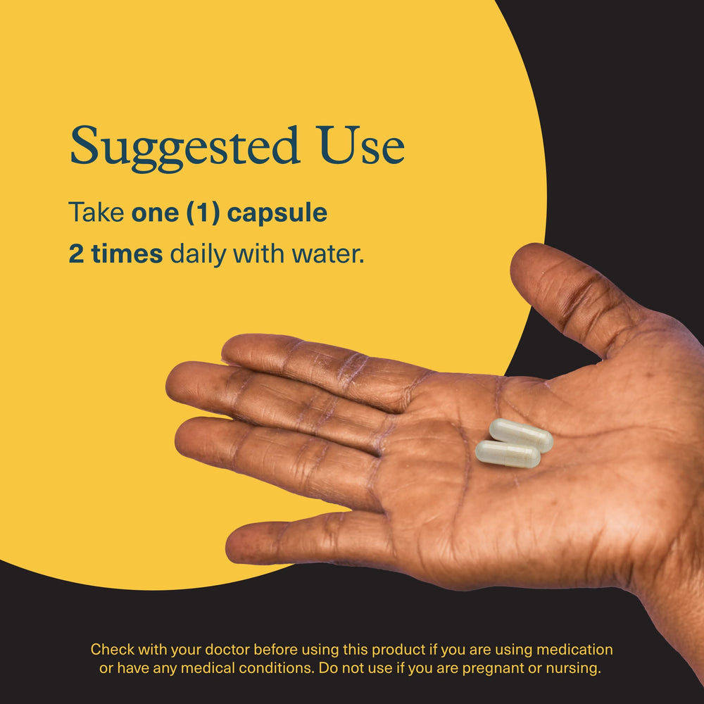 60 vegan capsules label visible on bottle