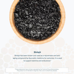 Supplement facts panel for Shilajit Advanced Capsule