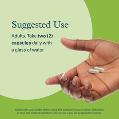 60 vegetarian capsules next to the bottle