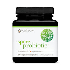 Youtheory Spore Probiotic bottle with 60 vegetarian capsules