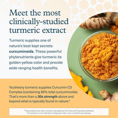 Close-up of turmeric curcuminoids (95% total) label