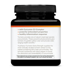 Packaging image of Youtheory Turmeric Extra Strength vegetarian capsules