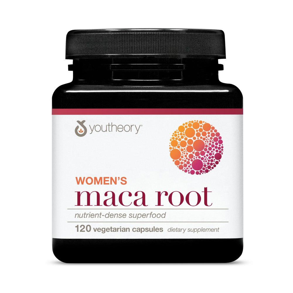 Front view of Youtheory Women's Maca Root bottle